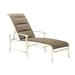 Tropitone Ovation Padded Sling Reclining Chaise Lounge Metal in White | 40.5 H x 55 W x 78.5 D in | Outdoor Furniture | Wayfair