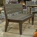 Uwharrie Outdoor Chair Hourglass Garden Bench Wood/Natural Hardwoods in Gray/Black | 33 H x 45 W x 26 D in | Wayfair H072-081