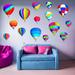 Zoomie Kids Hot Air Balloons Vinyl for Kids Rooms Wall Decal Canvas/Fabric/Fabric in Blue/Green/Red | 6 H x 6 W in | Wayfair
