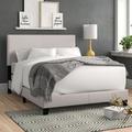 Zipcode Design™ Amesbury Low Profile Standard Bed Upholstered/Polyester in White | Twin | Wayfair ZIPC7338 34831205
