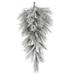 Vickerman 562871 - 42" Flocked Alder Pine Teardrop 39T (G186609) Christmas Teardrops