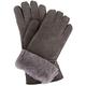 SNUGRUGS Women's Vicky, Sheepskin Glove With Fold Back Cuff Scarf, Grey (Grey Grey), Medium 7 UK