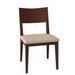 Brayden Studio® Beene Solid Wood Side Chair Wood/Upholstered in Brown | 34 H x 19.25 W x 21.5 D in | Wayfair BYST6027 42065429