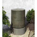 Campania International Lg Ribbed Glass Fiber Reinforced Concrete (GFRC) Cylinder Fountain | 33.5 H x 19.5 W x 19.5 D in | Wayfair GFRCFT-1107-FL