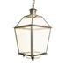 Longshore Tides Kira Glass Top 1 -Bulb 22" H Outdoor Hanging Lantern Brass in Yellow | 22 H x 12 W x 12 D in | Wayfair