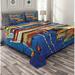 East Urban Home Microfiber Rustic Coverlet Set Microfiber in Blue/Red/Yellow | Queen Coverlet + 2 Shams | Wayfair E593B34E24F24478ADE643E0720497C5