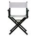 Casual Home Folding Director Chair Solid Wood in White/Black | 33.75 H x 21.75 W x 17 D in | Wayfair CHFL1213 33417915