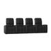 Latitude Run® Blaze XL900 Home Theater Row Seating (Row of 4) Microfiber/Microsuede in Black | 44 H x 126 W x 40 D in | Wayfair LDER5907 45373218