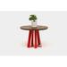 ARTLESS ARS XL Dining Table Wood/Metal in Red/Brown | 30 H x 42 W x 42 D in | Wayfair A-ARS-XL-R-42-W