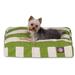 Majestic Pet Products Vertical Stripe Orthopedic Memory Foam Pillow Polyester/Memory Foam in Green/White | Medium (29" W x 36" D x 5" H); | Wayfair