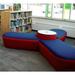 Palmieri Molecule Novelty Soft Seating in Green/Blue | 20 H x 47.25 W x 30.25 D in | Wayfair ML-42-T-TV205-B-TV3006
