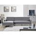 Gray Sectional - Ivy Bronx Jakin 101.3" Wide Linen Sofa & Chaise Linen | 31.1 H x 101.3 W x 66.2 D in | Wayfair 8E0052B13F52411396D277FD8E706B52