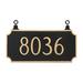 Montague Metal Products Inc. Princeton 1-Line Hanging Address Plaque Metal | 7.25 H x 15.75 W x 0.25 D in | Wayfair TSH-0005S1-H-SIB