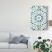 Ebern Designs 'Zellige Board III' Painting on Wrapped Canvas in Blue Canvas in White | 47 H x 30 W x 2 D in | Wayfair