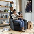 Birch Lane™ Claudina 33" Wide Manual Glider Wing Chair Recliner Microfiber/Chenille/Polyester or Polyester Blend/Velvet/Cotton | Wayfair
