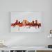 Wrought Studio™ 'Fort Worth Texas Skyline Red' Graphic Art on Wrapped Canvas in White | 30 H x 47 W x 2 D in | Wayfair