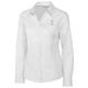 Women's Cutter & Buck White LPGA Fine Twill Long Sleeve Button-UP Shirt