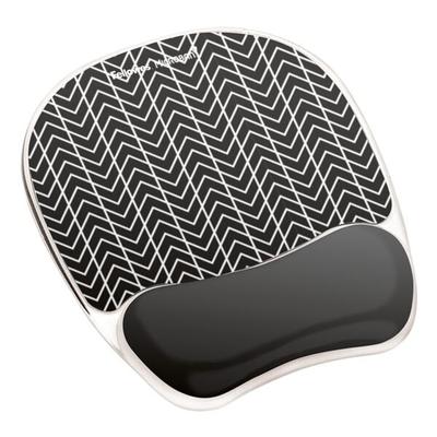 Fellowes Mauspad mit Handgelenkauflage »Zick-Zack« schwarz, 20x1.91x23.18 cm