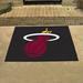 FANMATS NBA Miami Heat All-Star 42.5 in. x 33.75 in. Non-Slip Indoor Only Door Mat Synthetics in Black/Brown | Wayfair 19451