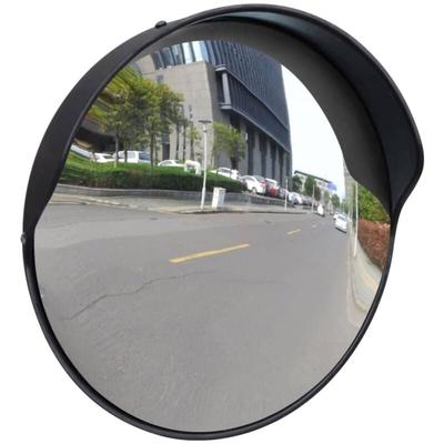 vidaXL Verkehrsspiegel Konvex PC-Kunststoff Schwarz 30 cm Outdoor Image