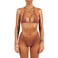 sofsy High Cut Bikini Bottoms for Women, Brazilian Style Bikini Bottoms (Top & Bottoms Sold Separately!) Nude Burnt Orange Size Extra X-Small