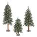 Vickerman 427743 - 2' 3' 4' Artificial Natural Bark Alpine Set 185 Warm White Lights Christmas Tree Set (B907381LED)