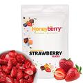 Freeze Dried Strawberry Slices 1kg - 100% Natural Healthy Dry Strawberry - Perfect for Snacking, as Cake Decorations and Cocktail Garnish - Dehydrated from Frozen Berry Fruits for Drinks and Snack