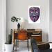 East Urban Home 'Anonymous Mask In Color I' Graphic Art Print on Wrapped Canvas Metal in Black/Blue/Green | 60 H x 40 W x 1.5 D in | Wayfair