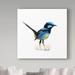 Charlton Home® 'Bird Collection 21' Graphic Art Print on Wrapped Canvas in Black/Blue/White | 14 H x 14 W x 2 D in | Wayfair