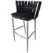 Orren Ellis Bloodworth 26" Bar Stool Upholstered/Metal in Black | 36 H x 23 W x 23 D in | Wayfair 172BEA56EF174C379F3F9237BC721B5A