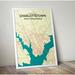 Wrought Studio™ 'Charlottetown City Map' Graphic Art Print Poster in Tricolor Paper in Blue | 24 H x 18 W x 0.05 D in | Wayfair