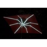 Arlmont & Co. Chaya Solar Lighted 9' x 7' Rectangular Market Umbrella Metal in Red | Wayfair EF1639B7B4E0445C9A0630B97D24E73D