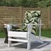 Beachcrest Home™ Outdoor Adirondack Chair 2.25" Cushion Polyester in Black/Green | 2.25 H x 20 W x 45.5 D in | Wayfair