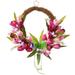 August Grove® 20" Tulip Twig Polyester Wreath in Pink | 20 H x 20 W x 5.5 D in | Wayfair 99DB4CA5FDF9479A9067E2444F3F3DC8