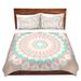 East Urban Home Feather Star Mandala Duvet Cover Set Microfiber in Red/White | 1 Twin Duvet Cover + 1 Standard Sham | Wayfair