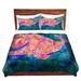 East Urban Home Wilma The Whale Duvet Cover Set Microfiber in Blue | 1 Twin Duvet Cover + 1 Standard Sham | Wayfair