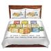 East Urban Home Toys Alphabet Blocks Duvet Cover Set Microfiber in Orange | 1 Twin Duvet Cover + 1 Standard Sham | Wayfair