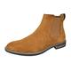 Bruno Marc Men's Urban-06 Suede Leather Chelsea Ankle Boots,Size 12,CAMEL,URBAN-06