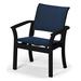 Telescope Casual Leeward MGP Sling Stacking Café Outdoor Chair Sling, Glass in Black | 34 H x 28.5 W x 26 D in | Wayfair 950813D02