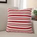 The Holiday Aisle® Ellianna Candy Cane Stripe Indoor/Outdoor Canvas Throw Pillow Polyester/Polyfill | 18 H x 18 W x 3 D in | Wayfair