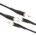 Audiokabel Klinke schwarz mono 6.3 mm auf 6,3 mm Mono-Klinkenstecker 12 m für Musikinstrumente Bass Pedalboard Flachlautsprecher Audio Mischpult (2 Stück)