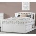 Hillsdale Kids and Teen Schoolhouse 4.0 Charlie Wood Full Captain's Bed with 2 Storage Units, White - 2184CCFB2