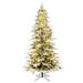 Vickerman 563502 - 3' x 28" Artificial Flocked Kamas Slim Fraiser Fir 100 Warm White LED Lights Christmas Tree (K185031LED)