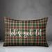 The Holiday Aisle® Kerri Let's Get Lit in Tartan Plaid Lumbar Pillow Polyester/Polyfill blend | 14 H x 20 W x 1.5 D in | Wayfair