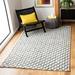 Brown/Gray 72 x 0.37 in Indoor Area Rug - Gracie Oaks Rosenfeld Geometric Handmade Flatweave Gray Area Rug Polyester/Viscose/Wool | Wayfair