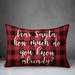The Holiday Aisle® Antoinette Dear Santa in Buffalo Check Plaid Lumbar Pillow Polyester/Polyfill blend | 14 H x 20 W x 1.5 D in | Wayfair