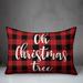 The Holiday Aisle® Abbate Oh Christmas Tree in Buffalo Check Plaid Lumbar Pillow Polyester/Polyfill blend | 14 H x 20 W x 1.5 D in | Wayfair