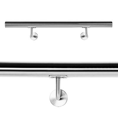 Handlaufset Wandhalter Handlauf 100cm Halter Treppe Haltegriff Edelstahl V2A Image