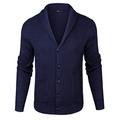 iClosam Mens Slim Fit Soft Knitwear Shawl Collar Cardigan Sweater with Ribbing Edge