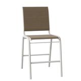 Telescope Casual Reliance Stacking Patio Dining Side Chair Sling in White | 43 H x 21 W x 28 D in | Wayfair 8L8647601